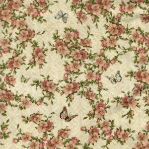 Home 2 tela patchwork mirabelle flores mariposas