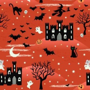 tela noche terror rojo