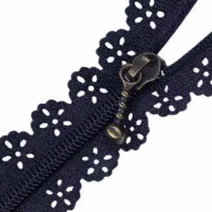 cremallera puntilla azul marino