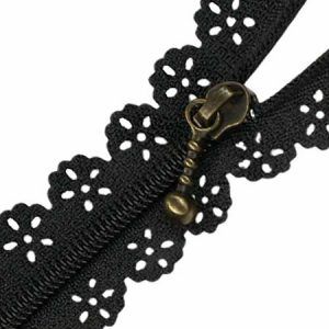 Cremallera puntilla negra 20 cm