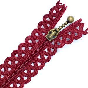 cremallera puntilla triangular borgona 20 cm
