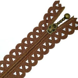 Cremallera triangular marrón 35 cm