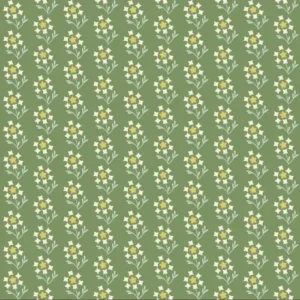 Tela EQP flor diente león verde