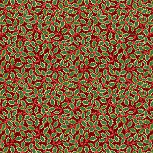 Acebo-sobre-rojo-con-oro-metalico