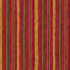 Tela Scroll Stripe Red