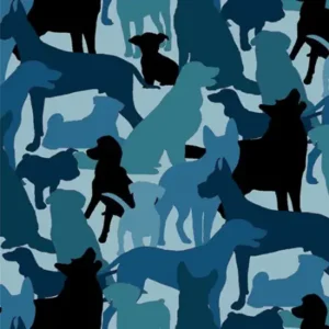 tela siluetas perros