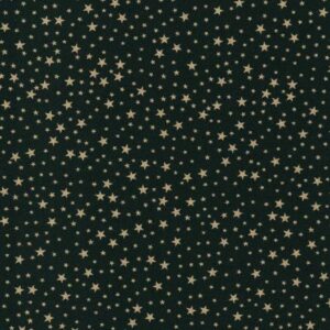 Tela verde estrellas doradas