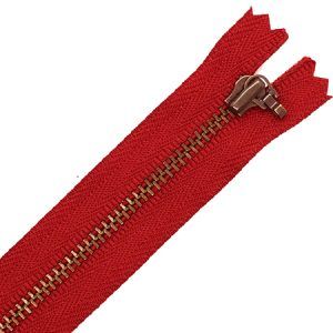 cremallera laton viejo 35 cm borgoña