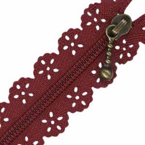 cremallera puntilla borgoña 35 cm
