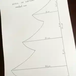 Patrones cartulina Árbol Navidad