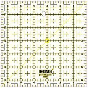regla cuadrada patchwork pulgadas