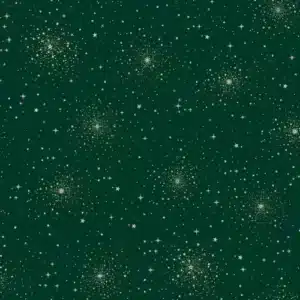tela buenas nuevas estrellas de navidad verde