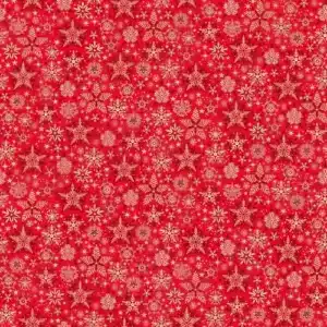 tela buenas nuevas rojo escarchado