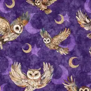 Tela Buhos violeta