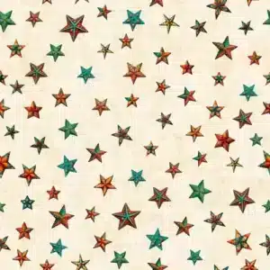 tela estrellas navideñas fondo beige