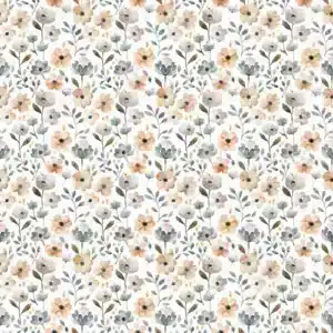Tela Floral blanca