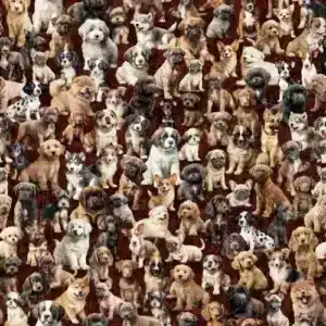 Tela grupo Cachorros marrón