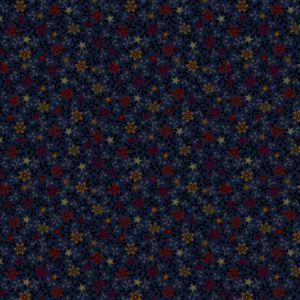 tela marcus tradición azul flores y estrellas