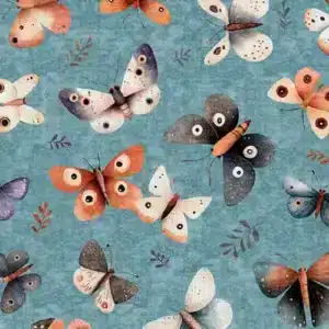 Tela Mariposas azulada