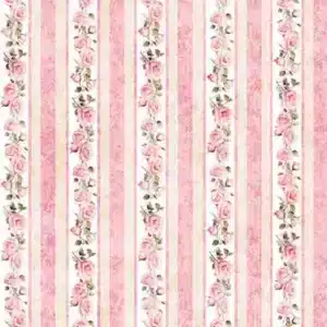 Tela Rincón de Costura rosas líneas